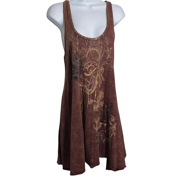 T-Party y2K vintage raceback midi dress size small crystal embellishment - Picture 1 of 7